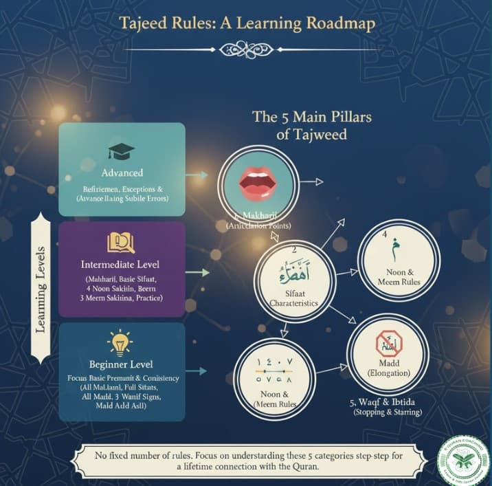 Overview of Tajweed Rule Categories in the Quran